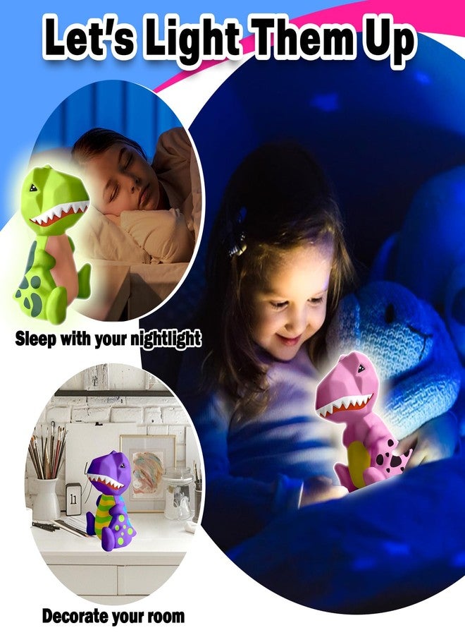 FUNZBO 4.3in Paint Your Own Dinosaur Lamp Kit - Arts and Crafts Supplies Painting Kit for Kids Teens, DIY Night Light Dinosaur Toys for Boys Girls 3 4 5 6 7 8 9 10 11 12 Christmas Birthday Gifts - Image 4